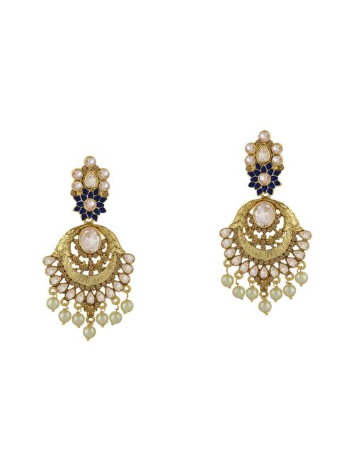 beige metal drop earring - 16711541 - Standard Image - 1