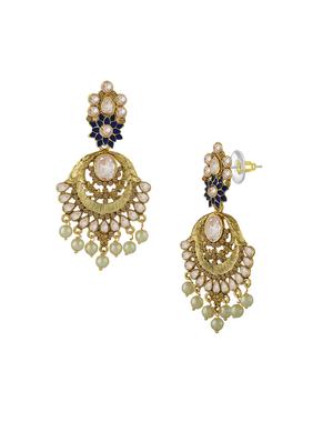 beige metal drop earring - 16711541 - Standard Image - 2