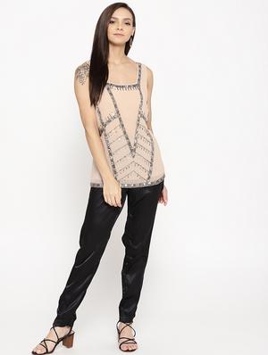square neck embellished top - 16711547 - Standard Image - 4