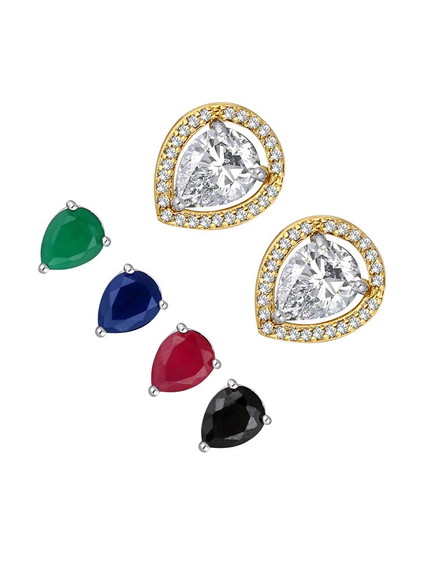 multi colored brass studs earring - 16711560 - Zoom Image - 2