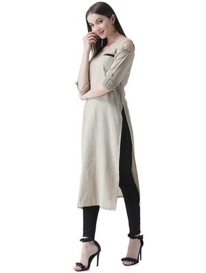 cold shoulder striped tunic - 16711567 - Standard Image - 2