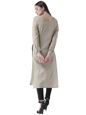 cold shoulder striped tunic - 16711567 - Standard Image - 3
