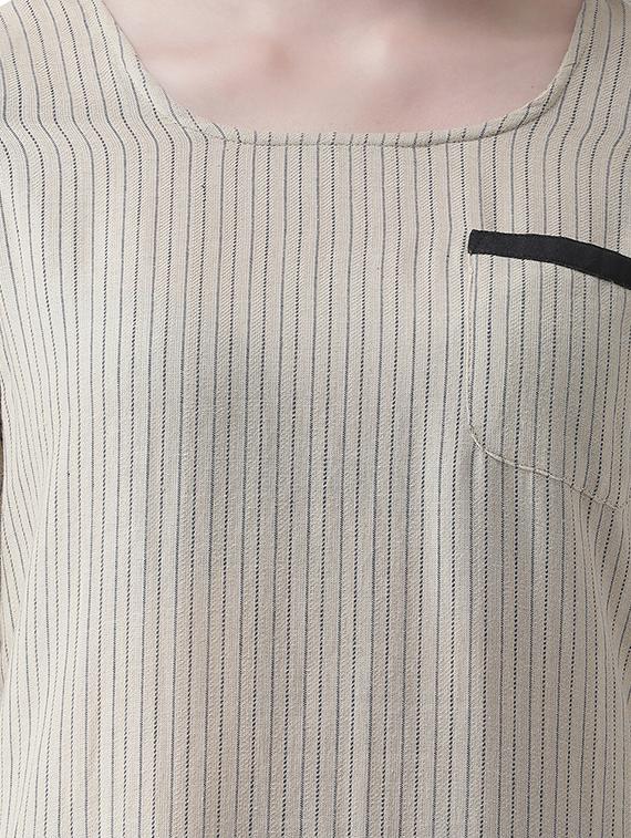 cold shoulder striped tunic - 16711567 - Zoom Image - 4