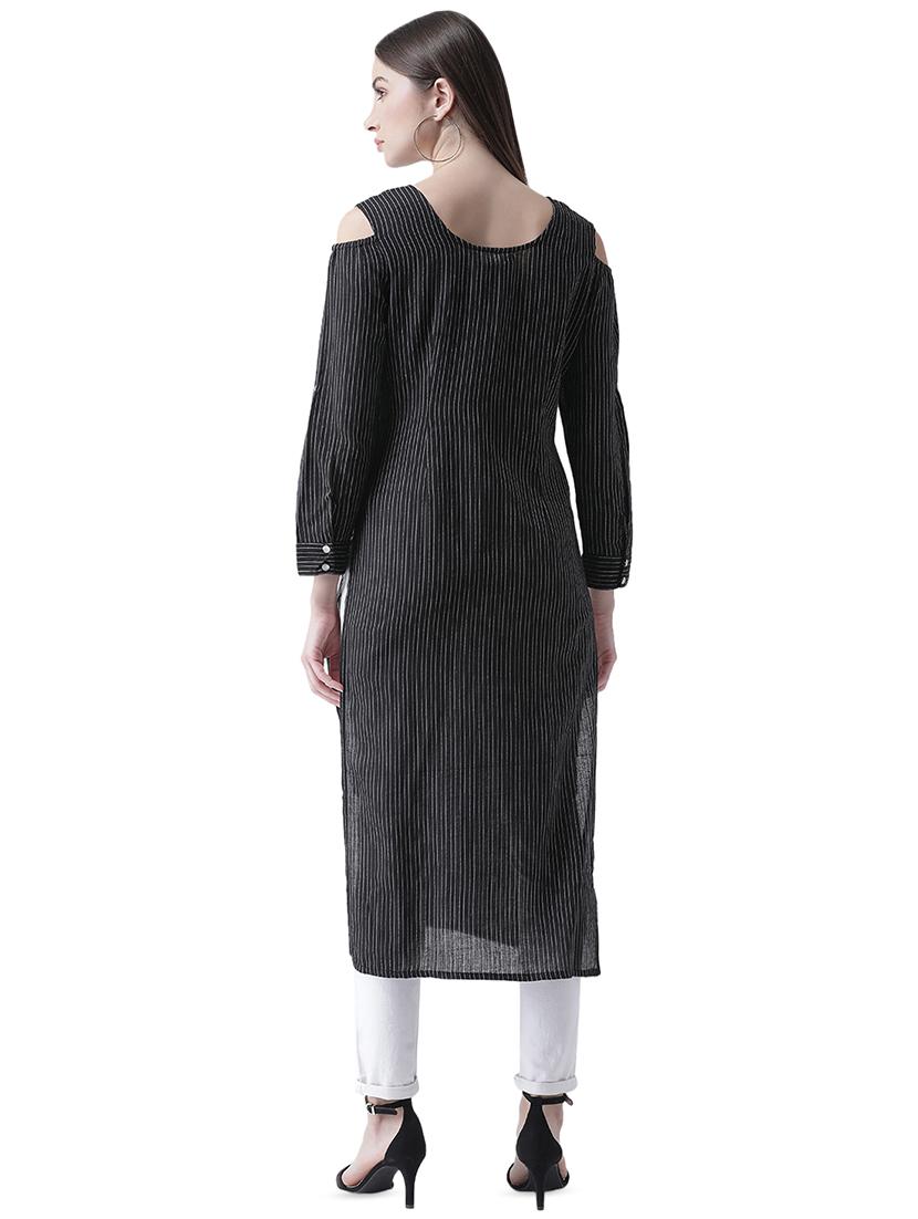 cold shoulder striped tunic - 16711568 - Zoom Image - 3