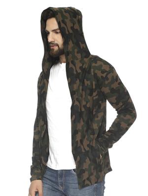 green camouflage printed shrug - 16711569 - Standard Image - 2