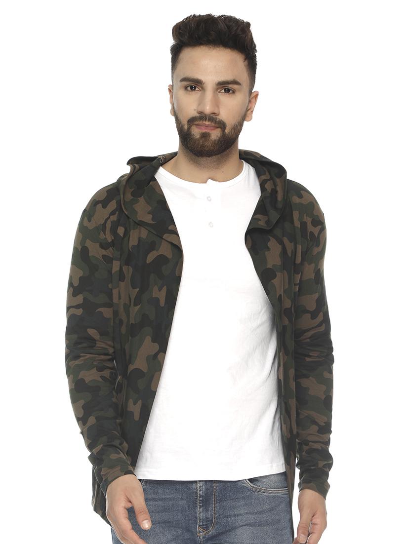 green camouflage printed shrug - 16711569 - Zoom Image - 1