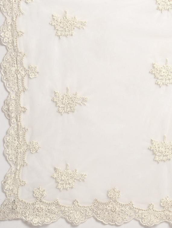 net embroidered saree with blouse - 16711643 - Zoom Image - 4