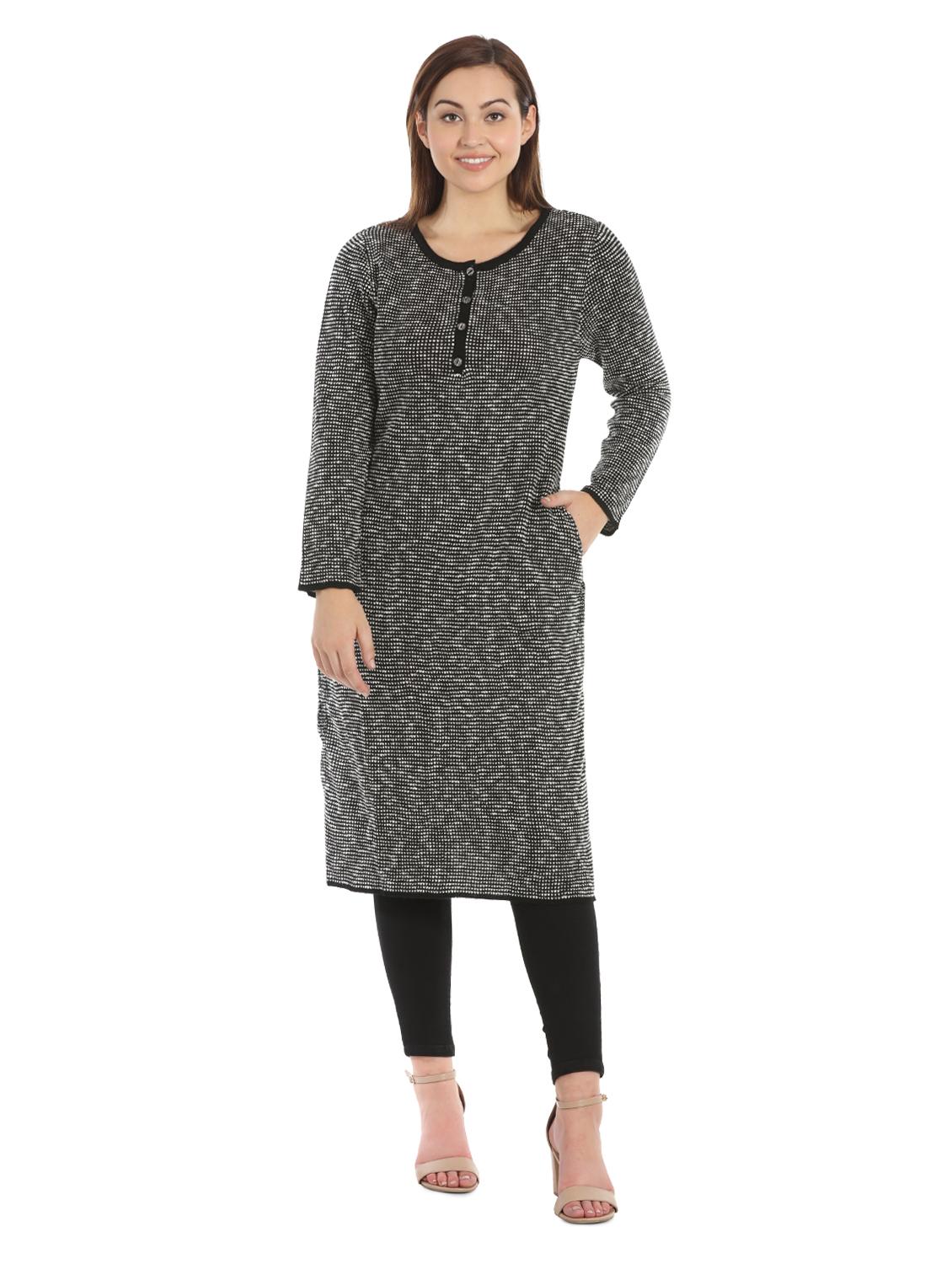 solid woolen kurta - 16711762 - Zoom Image - 1