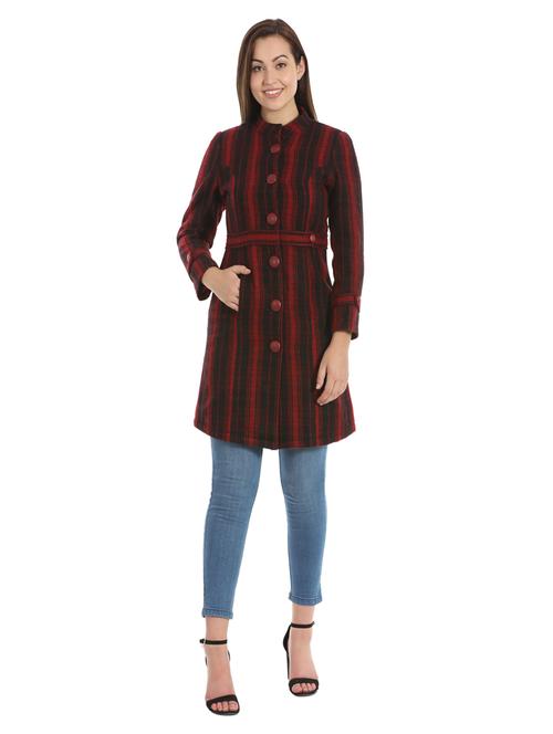 red belted wool other coat - 16711770 - Standard Image - 1