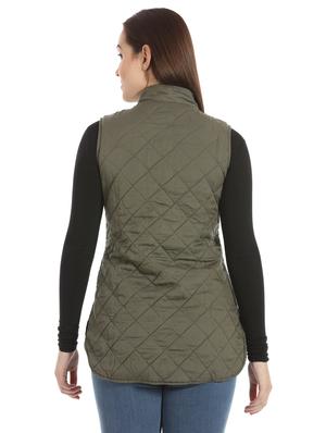 mandarin neck quilted jacket - 16711775 - Standard Image - 3