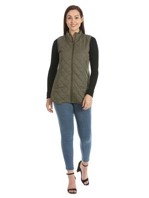 mandarin neck quilted jacket - 16711775 - Standard Image - 4