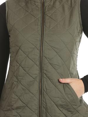 mandarin neck quilted jacket - 16711775 - Standard Image - 5