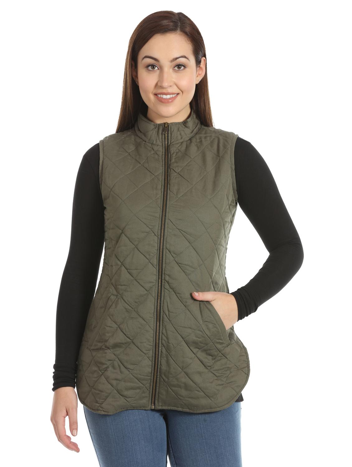 mandarin neck quilted jacket - 16711775 - Zoom Image - 1