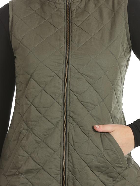 mandarin neck quilted jacket - 16711775 - Zoom Image - 5