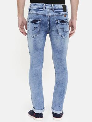blue heavy washed denim jeans - 16711781 - Standard Image - 3