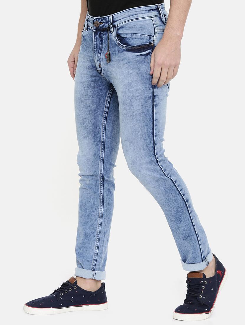 blue heavy washed denim jeans - 16711781 - Zoom Image - 2