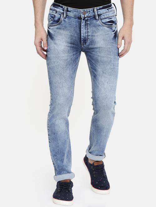 blue heavy washed denim jeans - 16711783 - Very Small Image - 1
