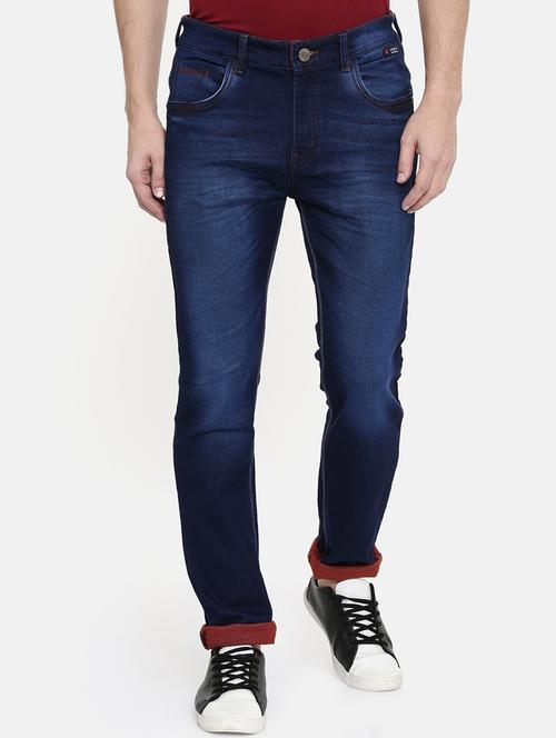 dark blue light washed denim jeans - 16711784 - Standard Image - 1