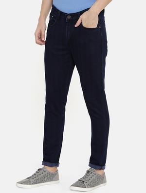 navy blue plain denim jeans - 16711795 - Standard Image - 2