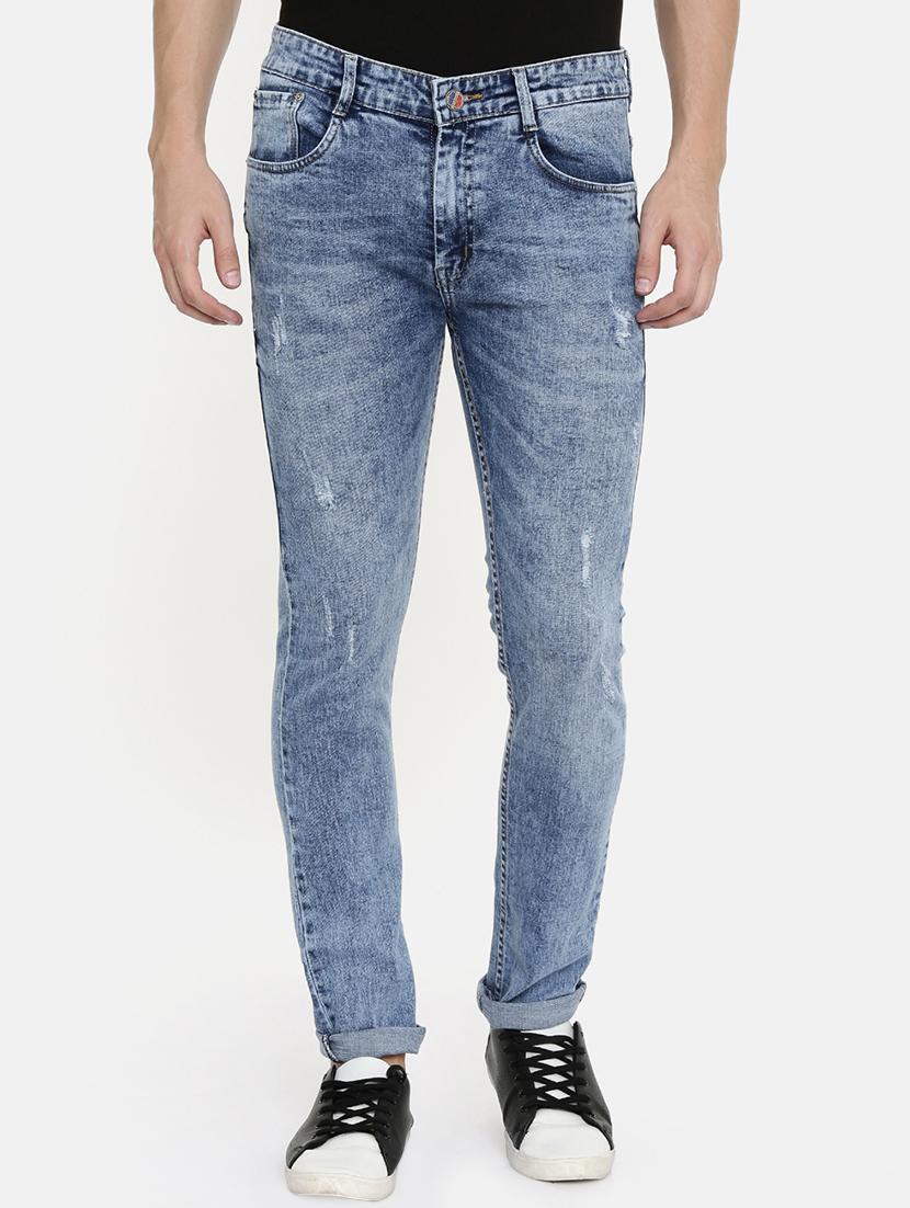blue stone washed ripped denim jeans - 16711796 - Zoom Image - 1