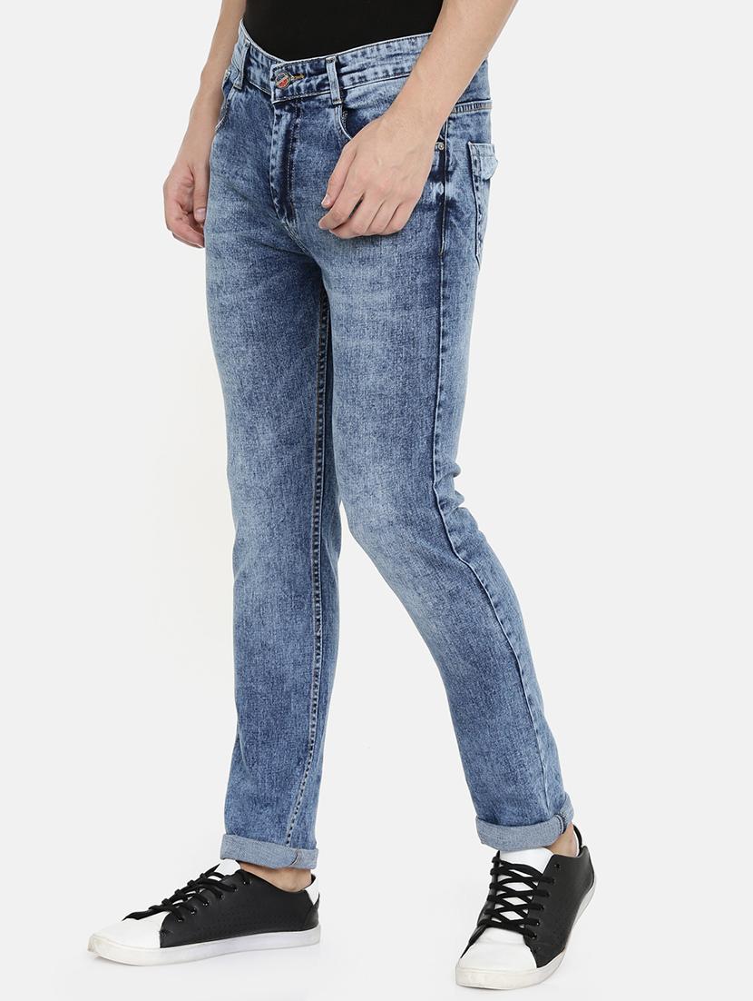 blue heavy washed denim jeans - 16711797 - Zoom Image - 2