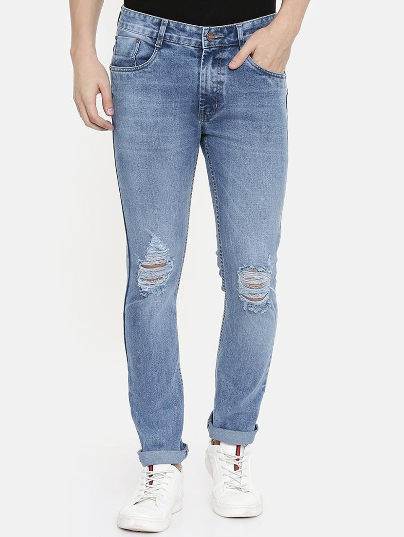 blue light washed denim jeans - 16711801 - Zoom Image - 1