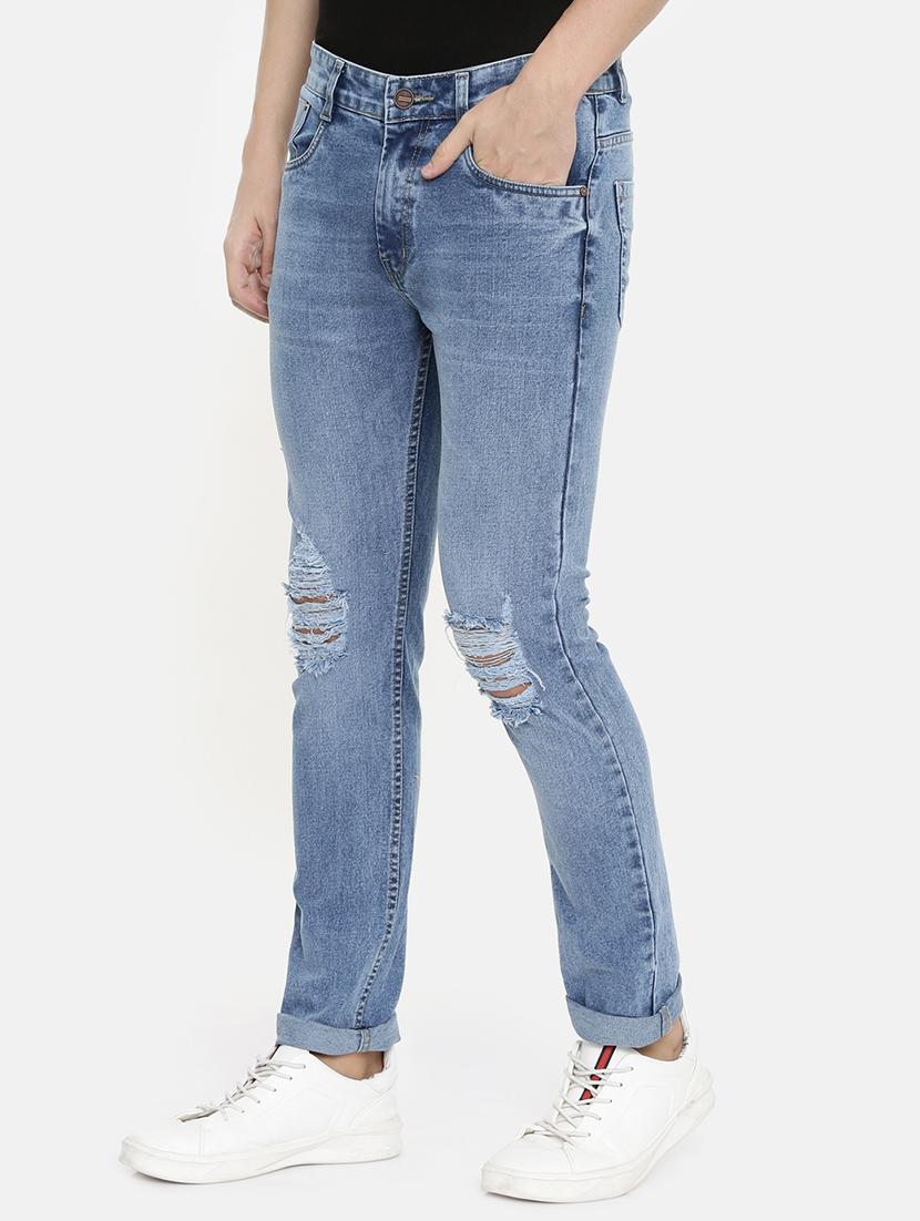 blue light washed denim jeans - 16711801 - Zoom Image - 2