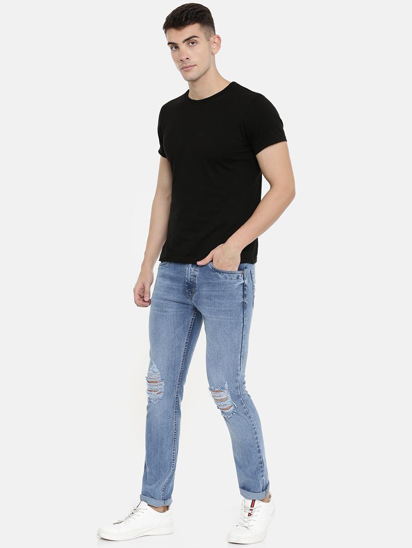 blue light washed denim jeans - 16711801 - Zoom Image - 4