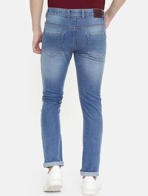 blue light washed ripped denim jeans - 16711804 - Standard Image - 3