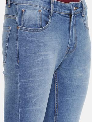 blue light washed ripped denim jeans - 16711804 - Standard Image - 5
