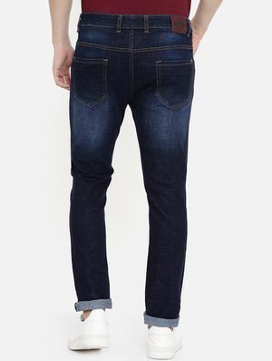 blue light washed distressed denim jeans - 16711805 - Standard Image - 3