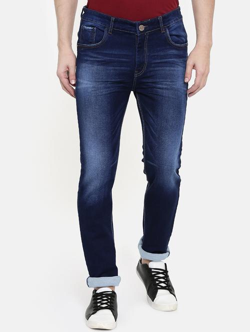 blue heavy washed denim jeans - 16711810 - Very Small Image - 1