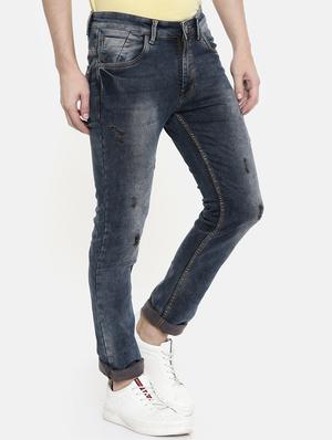 dark blue light washed denim jeans - 16711815 - Standard Image - 3