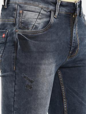 dark blue light washed denim jeans - 16711815 - Standard Image - 6