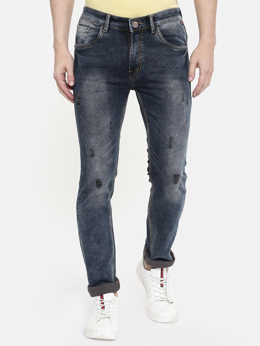 dark blue light washed denim jeans - 16711815 - Zoom Image - 1