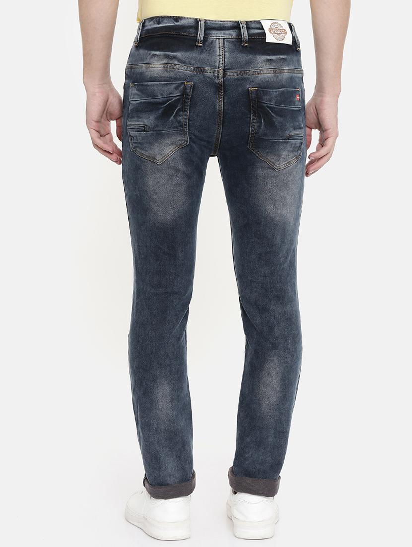 dark blue light washed denim jeans - 16711815 - Zoom Image - 4