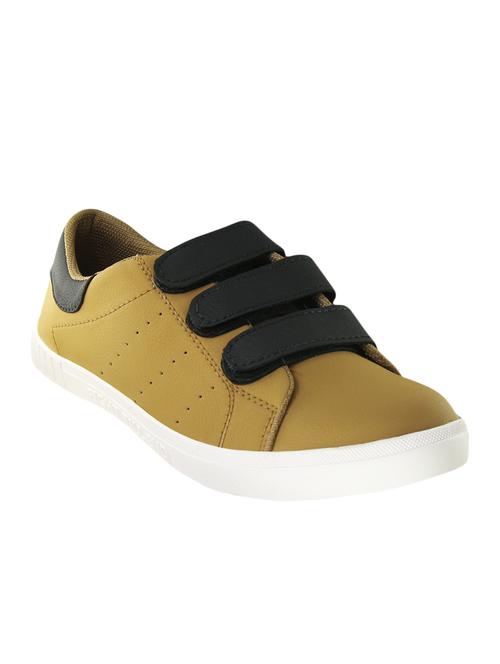 tan leatherette slip on sneakers - 16711856 - Standard Image - 1