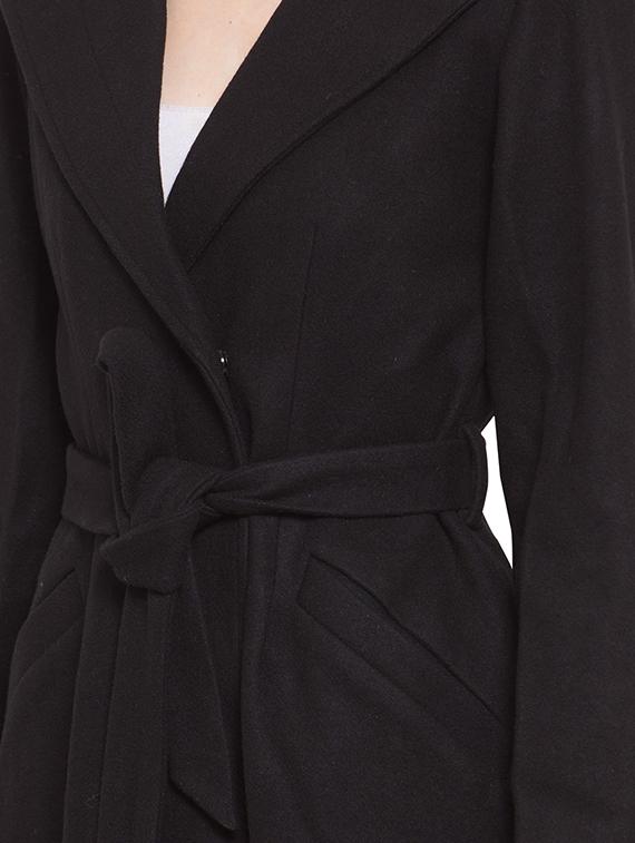 tie front lapel neck trench/overcoat coat - 16711881 - Zoom Image - 5