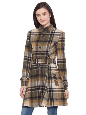 belted checkered trench/overcoat coat - 16711884 - Standard Image - 2