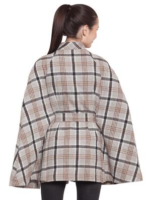 cape sleeved belted trench/overcoat coat - 16711888 - Standard Image - 3