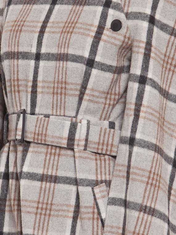 cape sleeved belted trench/overcoat coat - 16711888 - Zoom Image - 5