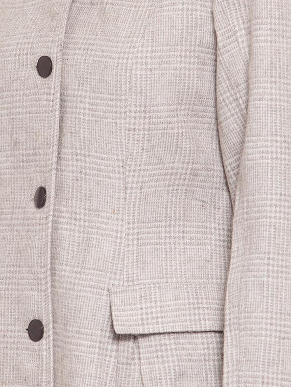 mandarin neck solid trench/overcoat coat - 16711889 - Zoom Image - 5