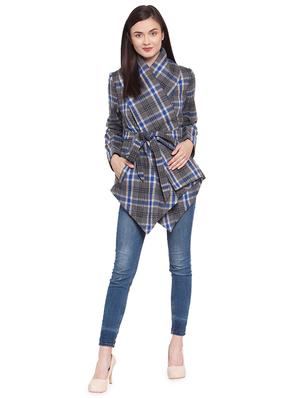 tie front asymmetric trench/overcoat coat - 16711892 - Standard Image - 4