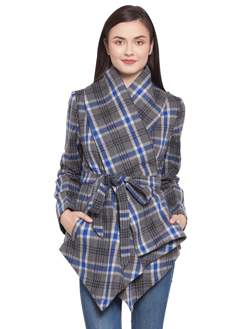 tie front asymmetric trench/overcoat coat - 16711892 - Zoom Image - 1