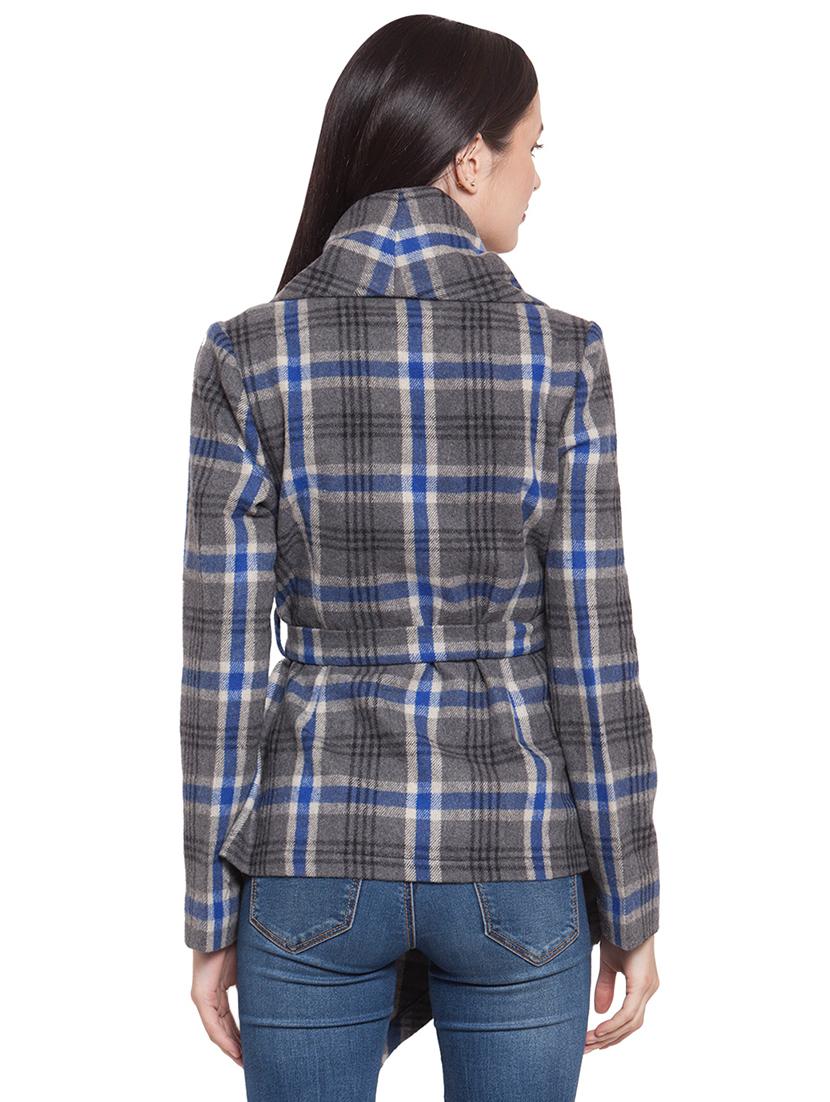 tie front asymmetric trench/overcoat coat - 16711892 - Zoom Image - 3