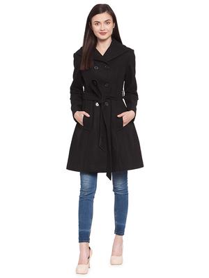 tie front shirt collar trench/overcoat coat - 16711895 - Standard Image - 4