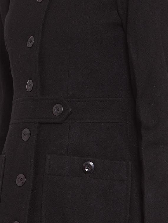 mandarin neck solid trench/overcoat coat - 16711897 - Zoom Image - 5
