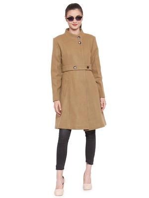 mandarin neck belted trench/overcoat coat - 16711898 - Standard Image - 4