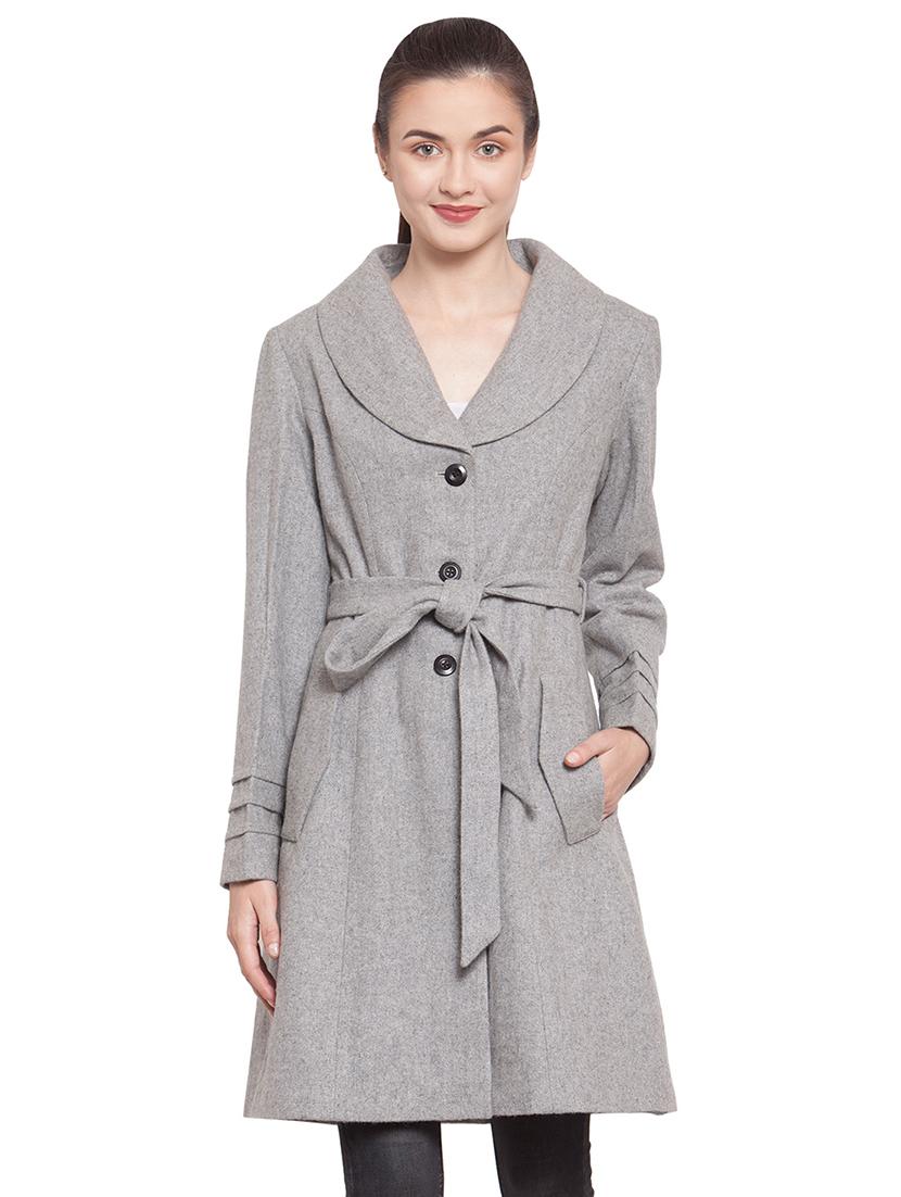 tie front trench/overcoat coat - 16711904 - Zoom Image - 1