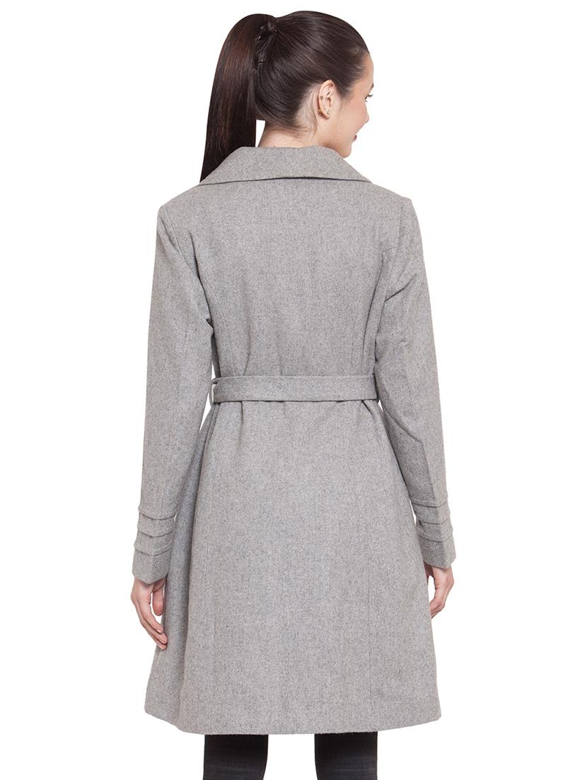 tie front trench/overcoat coat - 16711904 - Zoom Image - 3